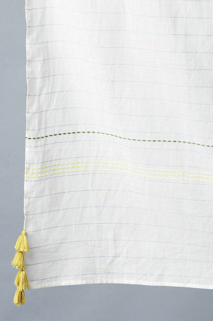 Light Blue Yarn-Dyed Cotton Dupatta