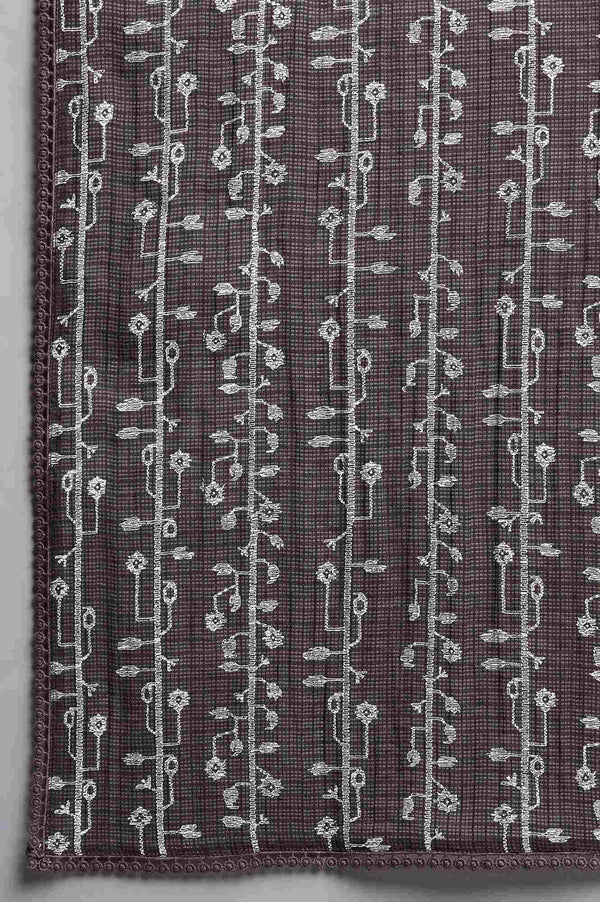 Beige Kota Floral Printed Dupatta