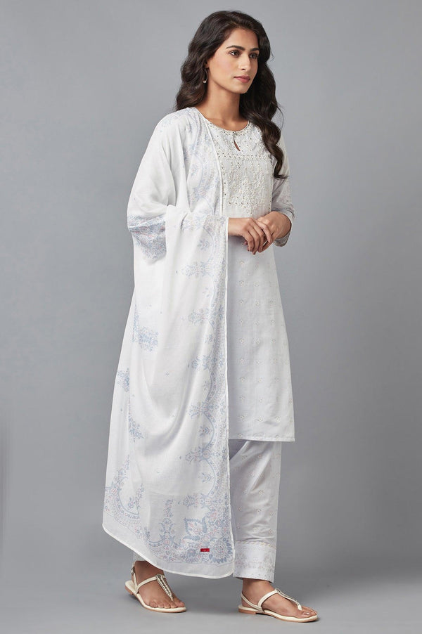 Light Blue Embroidered kurta with Salwar and Dupatta