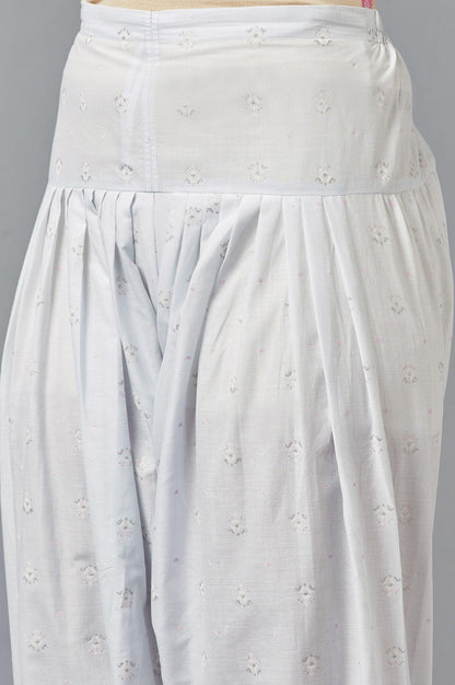 Light Blue Embroidered kurta with Salwar and Dupatta - wforwoman