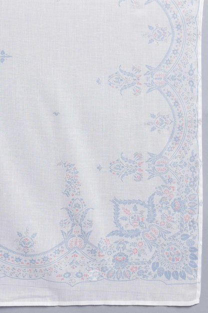 Light Blue Embroidered kurta with Salwar and Dupatta - wforwoman