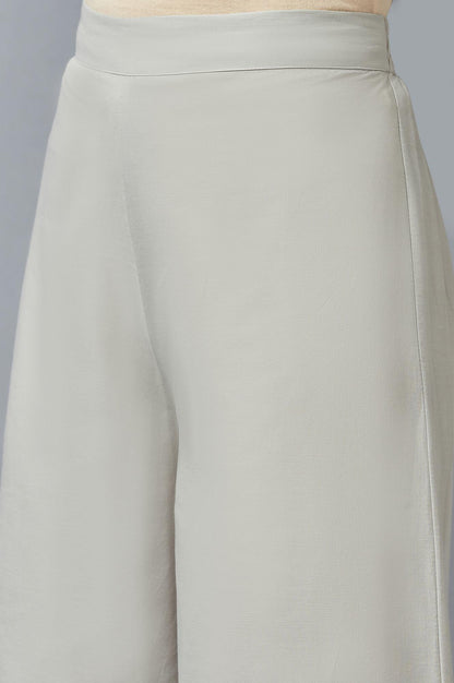 Light Green Printed kurta with Parallel Pants - wforwoman