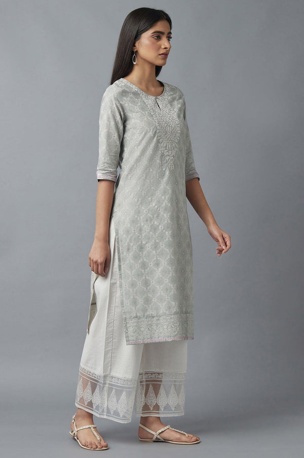Pista Green Straight kurta & Palazzo Set