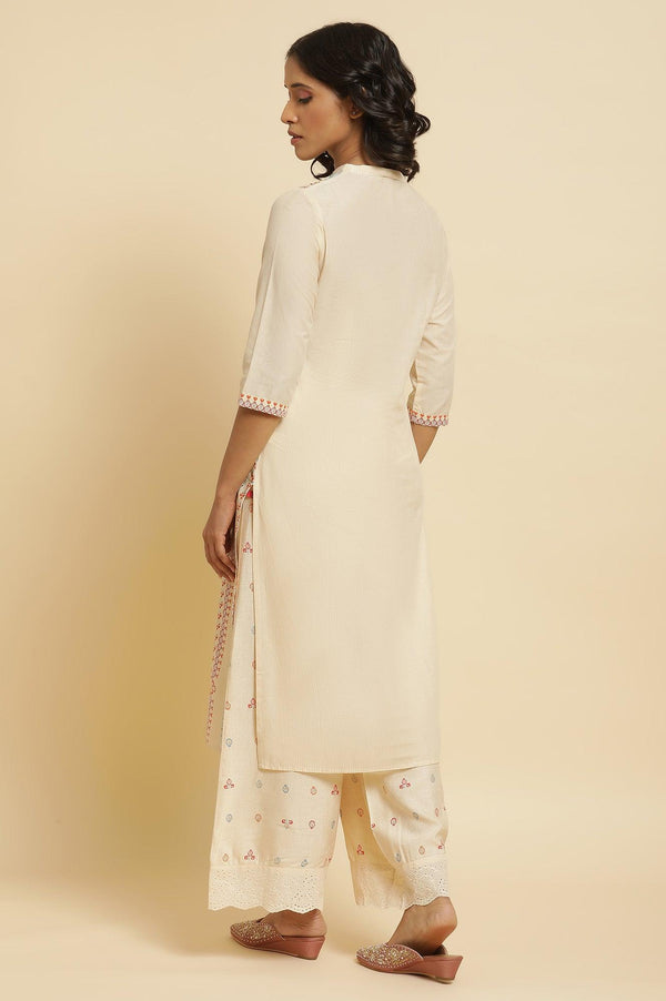 Multi-Coloured Kurta & Parallel Pants Set