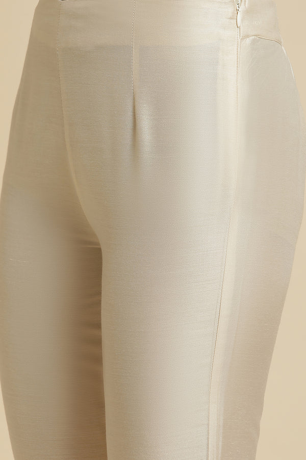 Almond Beige Sequin A-Line Kurta & Pants Set