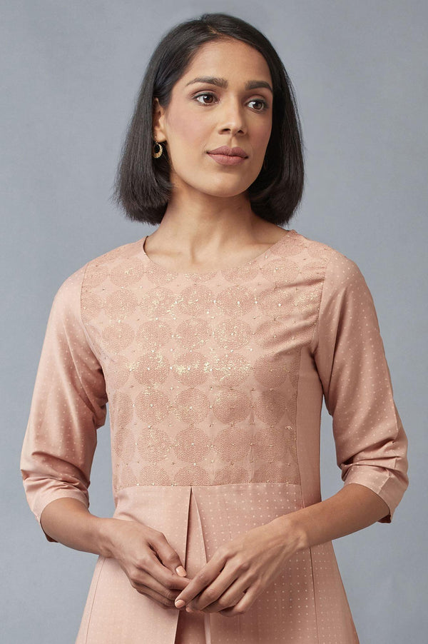 Pink Embellished kurta & Pants Set
