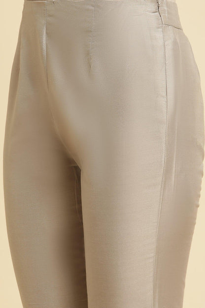 Smoke Grey A-Line Printed Kurta &amp; Pants Set - wforwoman