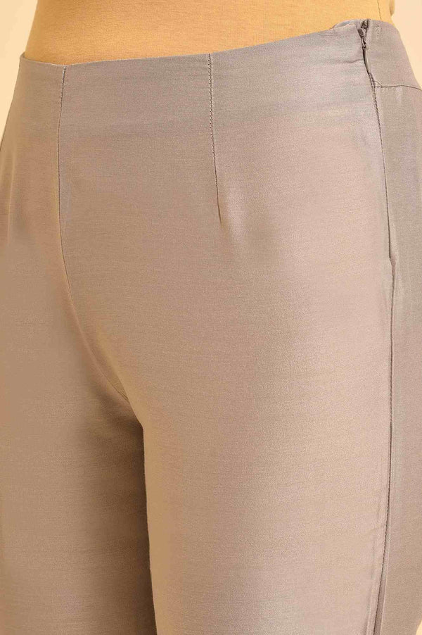 Grey High-Low Kurta And Pants Set