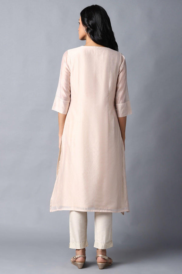 Blush Pink Embroidered kurta & Pants Set