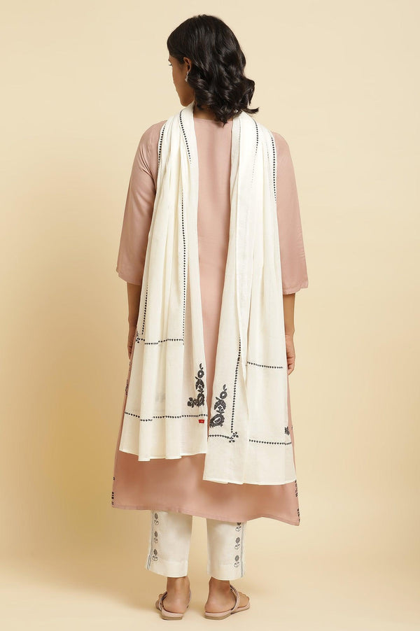 Pink Printed Kurta, Pants & Dupatta Set