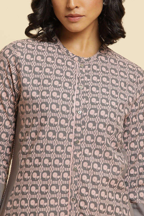Pink Printed Kurta & Pants Set