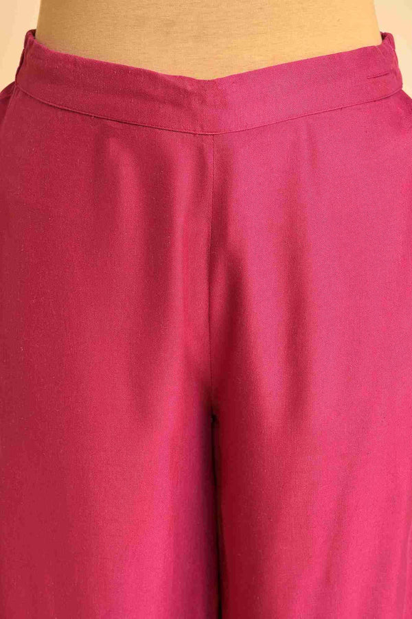 Light Pink Dobby Kurta, Pants And Dupatta Set