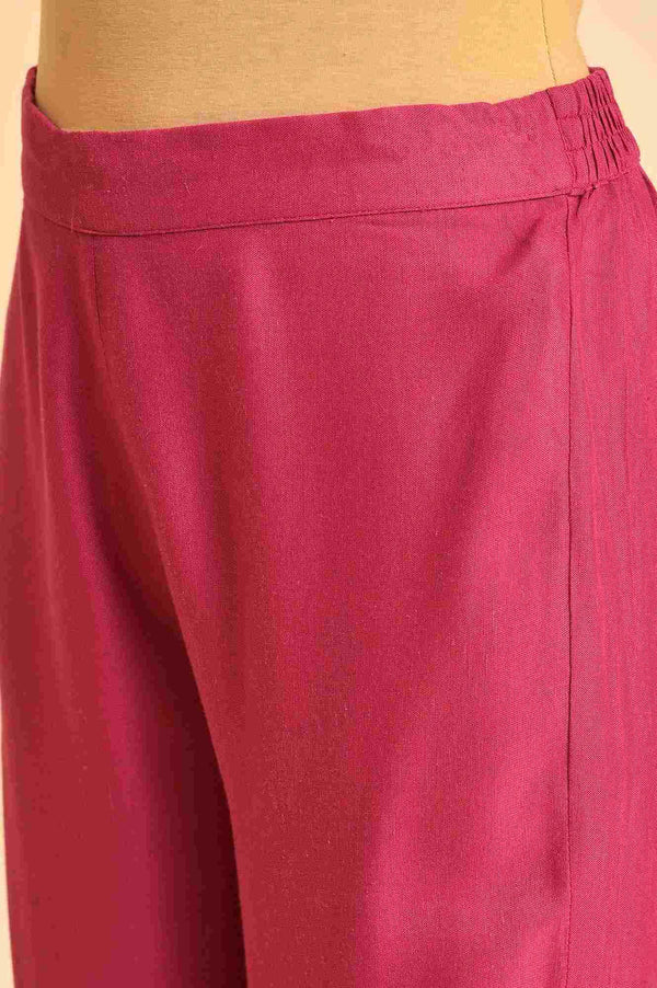 Light Pink Dobby Kurta, Pants And Dupatta Set