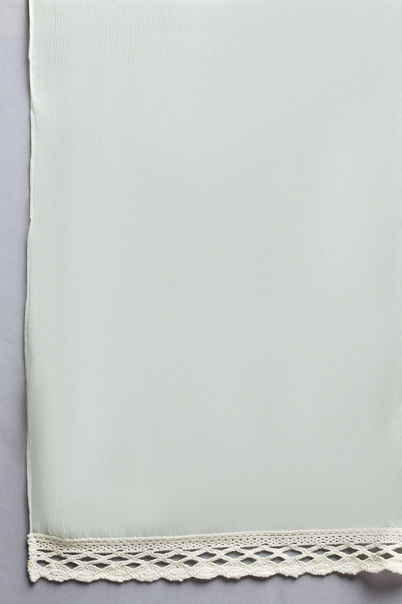 Light Green Embroidered kurta In Keyhole Neckline With Straight Pants And Chiffon Dupatta - wforwoman