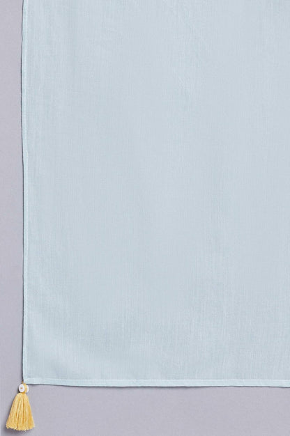 Yellow Dobby Straight kurta With Ecru Slim Pants And Dupatta - wforwoman