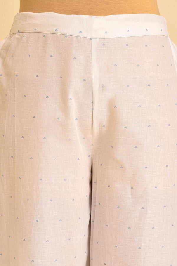 Blue Printed Sequined Kurta, Parallel Pants And Dupatta Set