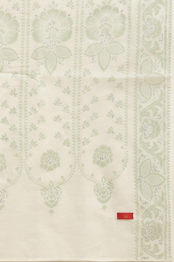 Green Printed Straight Kurta, Parallel Pants And Dupatta Set