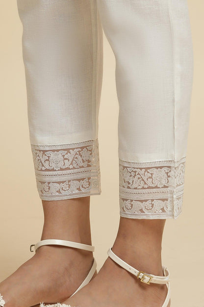 Blue Printed Kota Kurta &amp; Pants Set - wforwoman