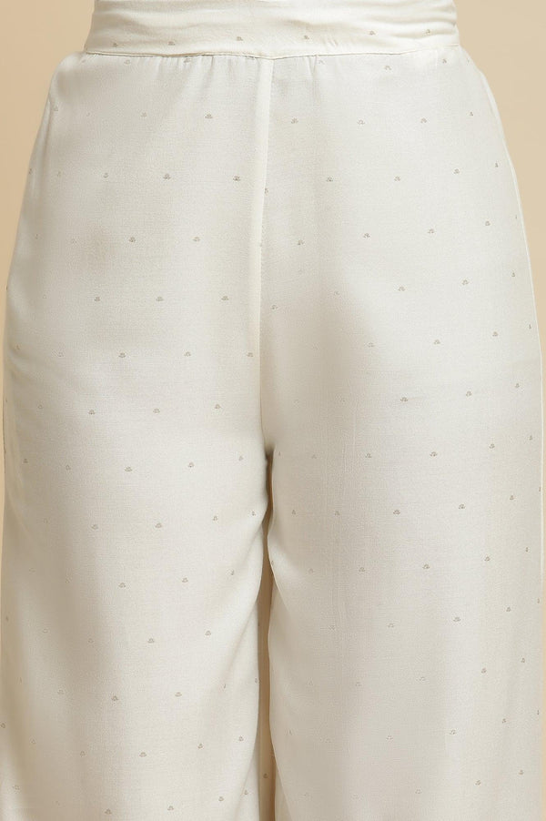 Grey Embroidered Kurta & Parallel Pants Set