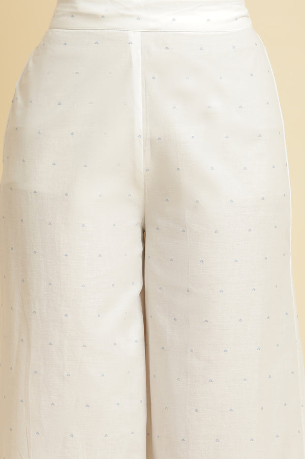 Blue Printed Kurta & Parallel Pants Set