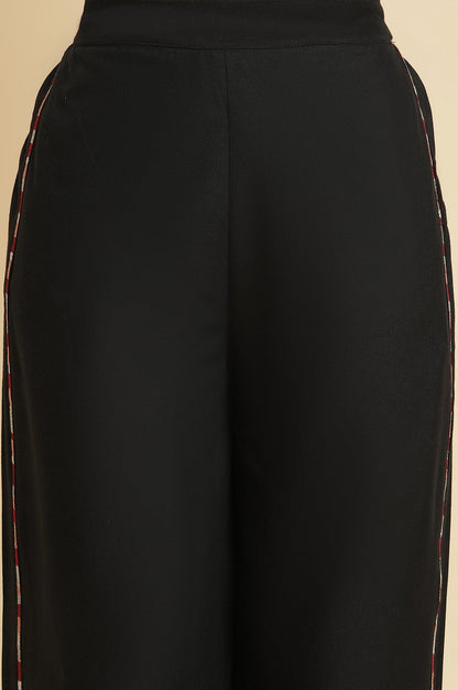 Tango Red Dobby Kurta &amp; Parallel Pants Set - wforwoman