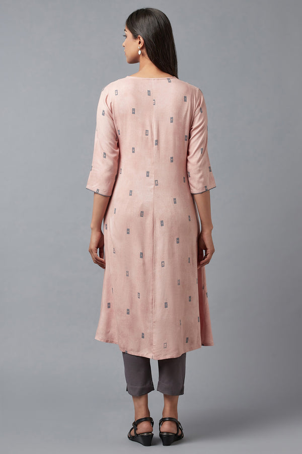 Salmon Pink kurta & Pants Set