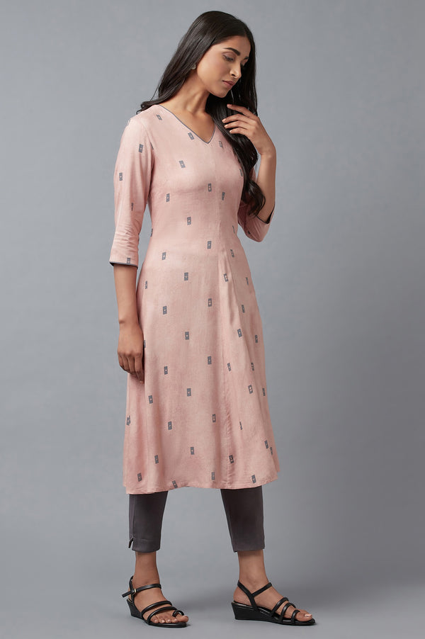 Salmon Pink kurta & Pants Set