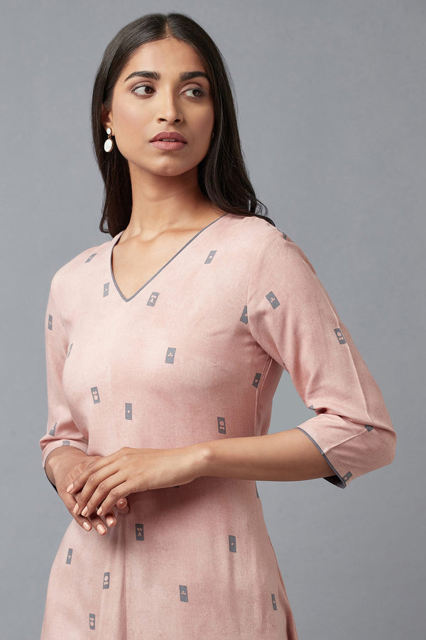 Salmon Pink kurta & Pants Set