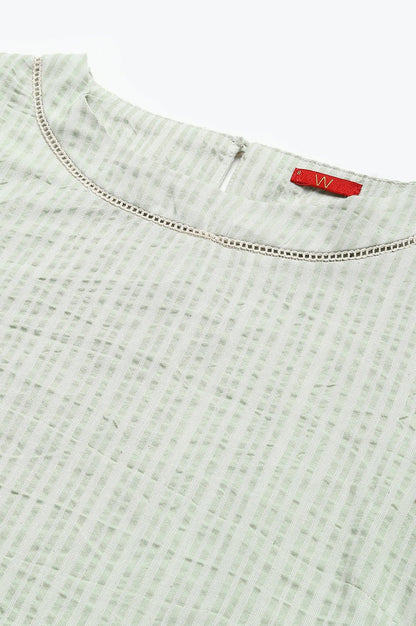 Pistachio Green kurta, Embroidered Slim Pants And Dupatta Set - wforwoman