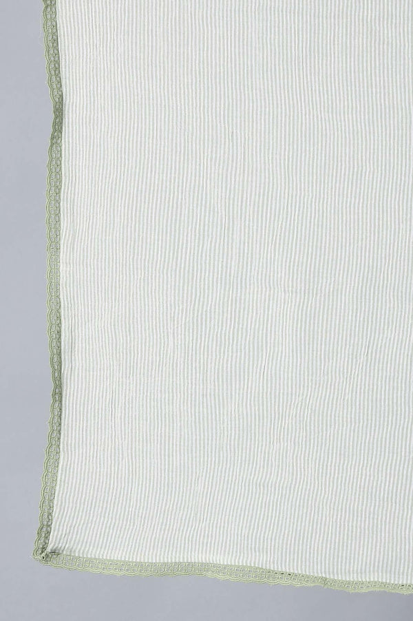 Sage Green kurta, Ecru Pants And Dupatta Set
