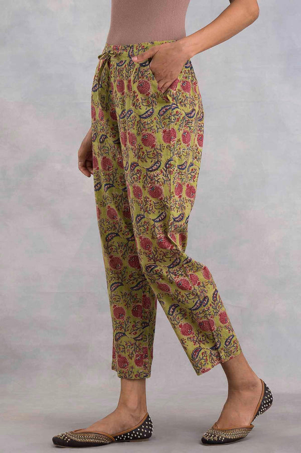 Hand Block Printed Straight Pants