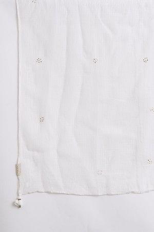 Ecru Kota Doriya Mukaish Drape