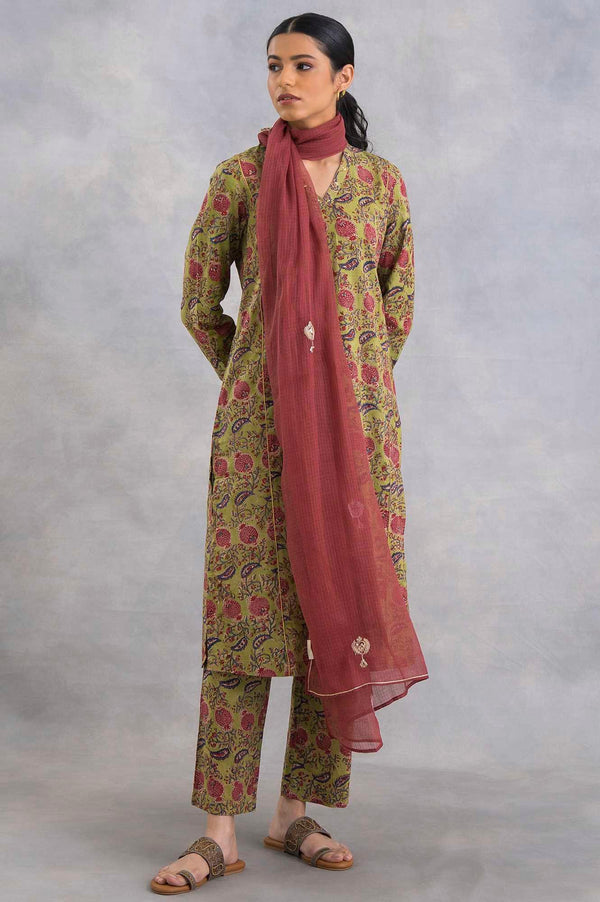 Pink Solid Cotton Silk Kota Drape