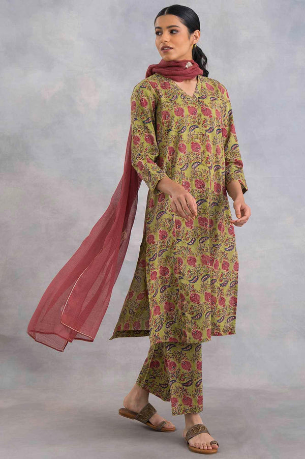 Pink Solid Cotton Silk Kota Drape