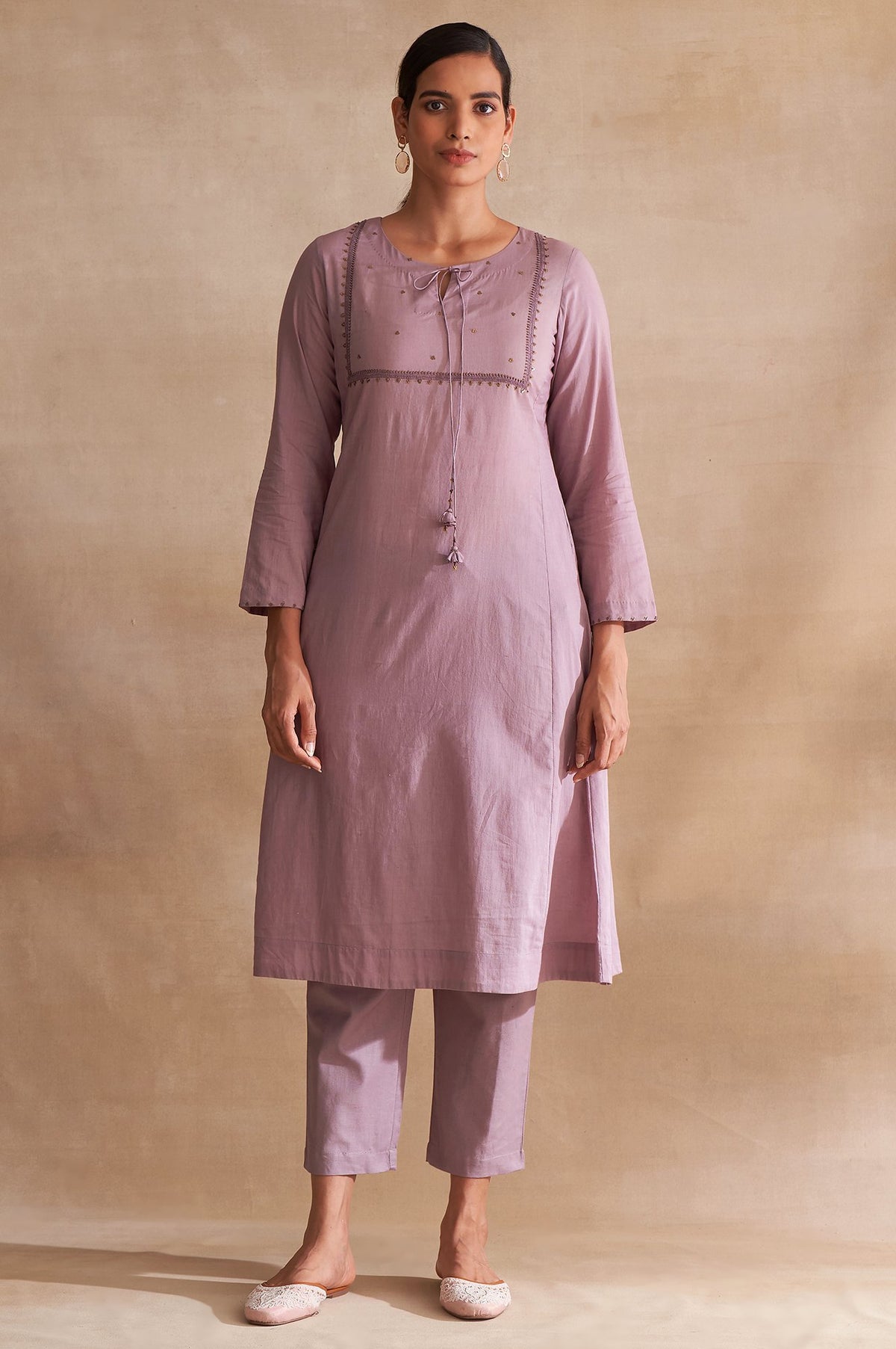 Folksong By W Lilac Embroidered kurta - XS