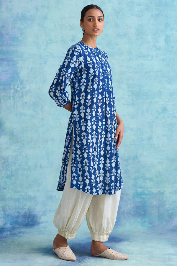 Indigo Booti Dabu Print kurta