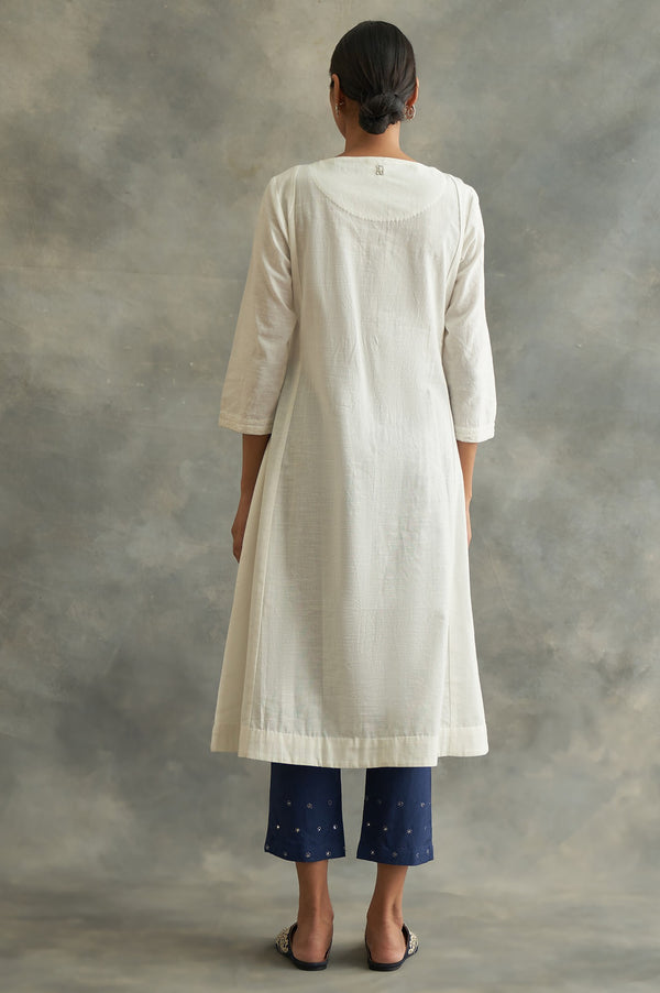 Ecru Cotton Chikankari kurta