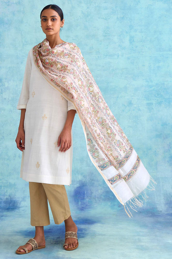 Folksong By W Ecru Handwoven kurta