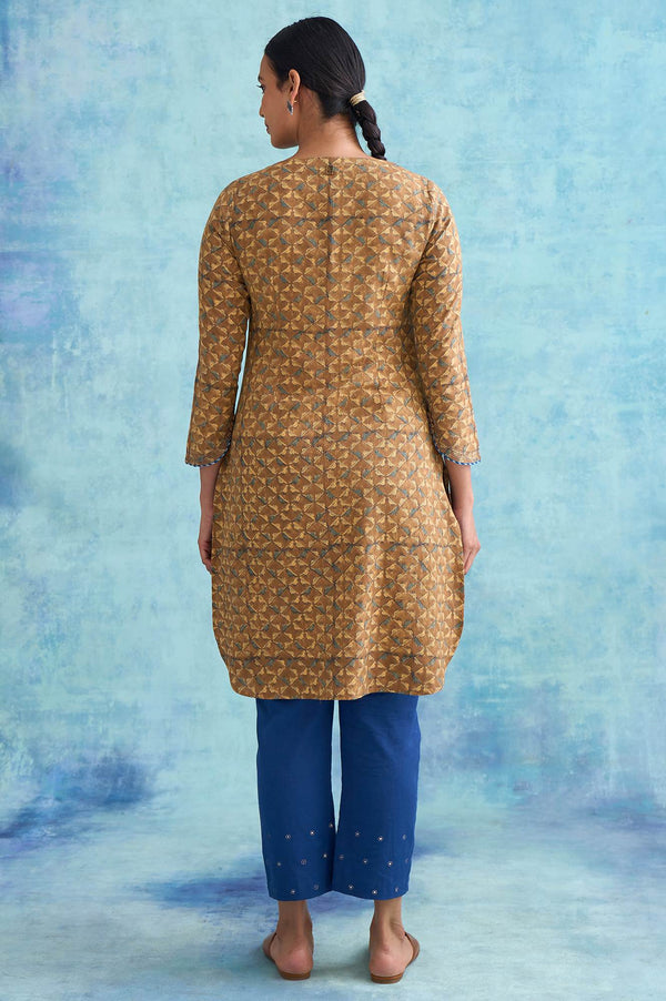 Folksong By W Brown Handblock Print Cotton kurta