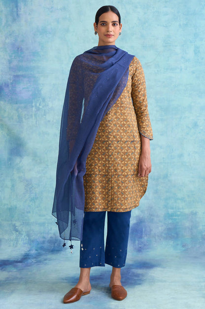 Folksong By W Brown Handblock Print Cotton kurta