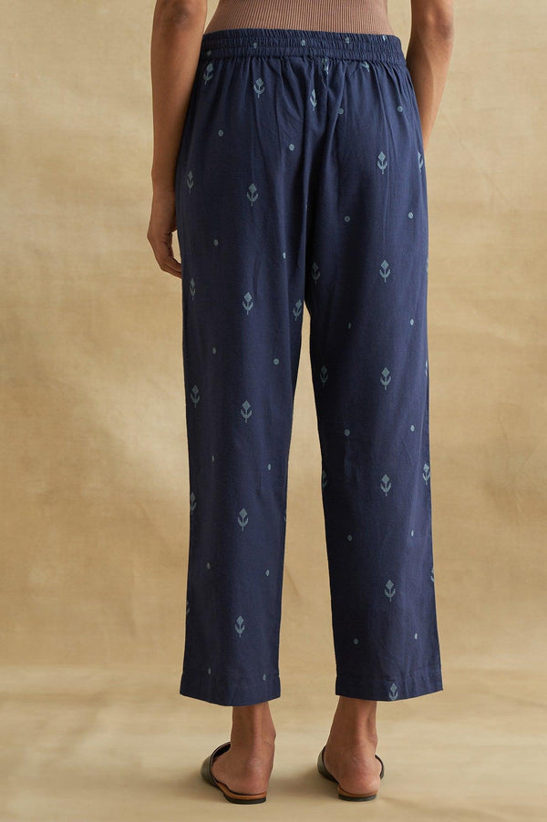 Indigo Yarn-Dyed Straight Pants