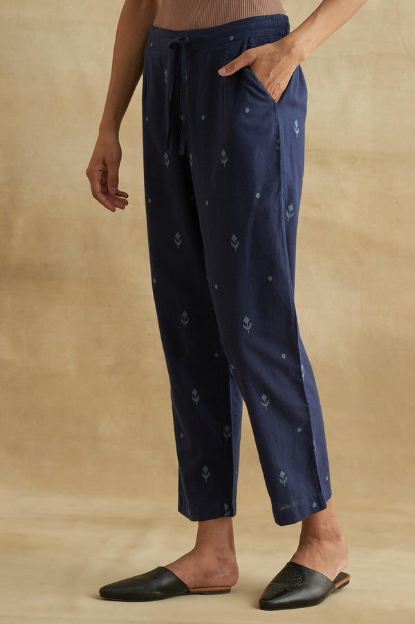 Indigo Yarn-Dyed Straight Pants