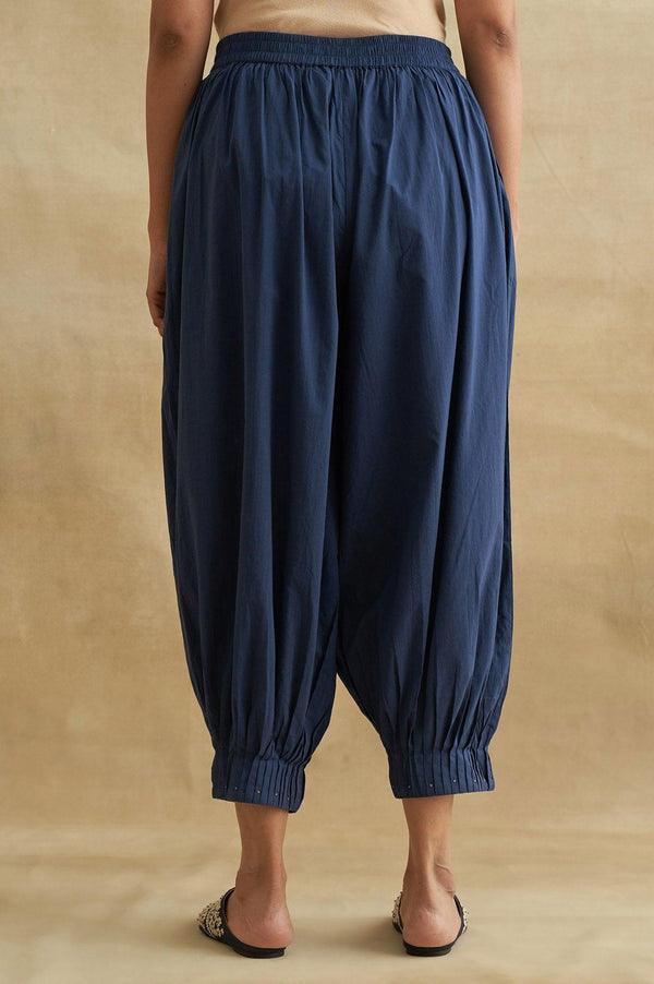 Indigo Pleated Hem Salwar Pants