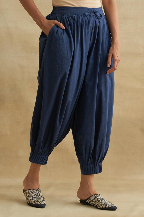 Indigo Pleated Hem Salwar Pants