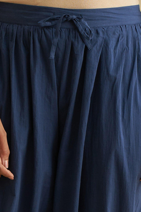 Indigo Pleated Hem Salwar Pants