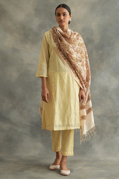 Lemon Yellow Solid Slim Pants