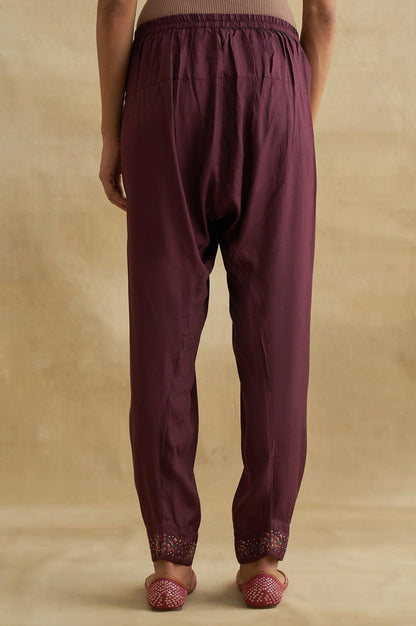 Purple Solid Salwar - wforwoman