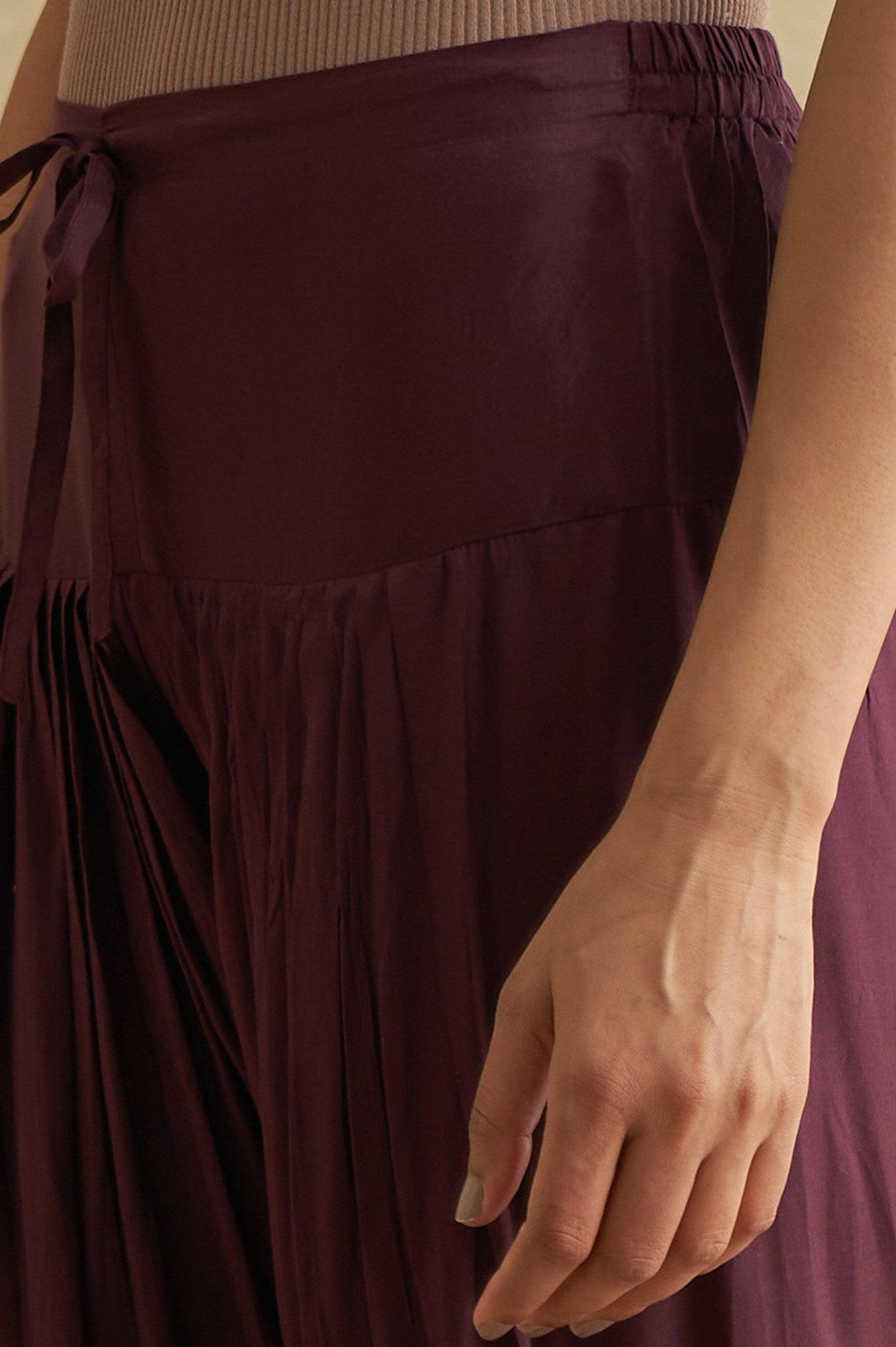 Purple Solid Salwar - wforwoman