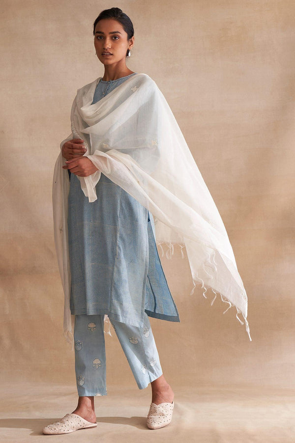 Folksong By W Ecru Solid Cotton Silk Drape