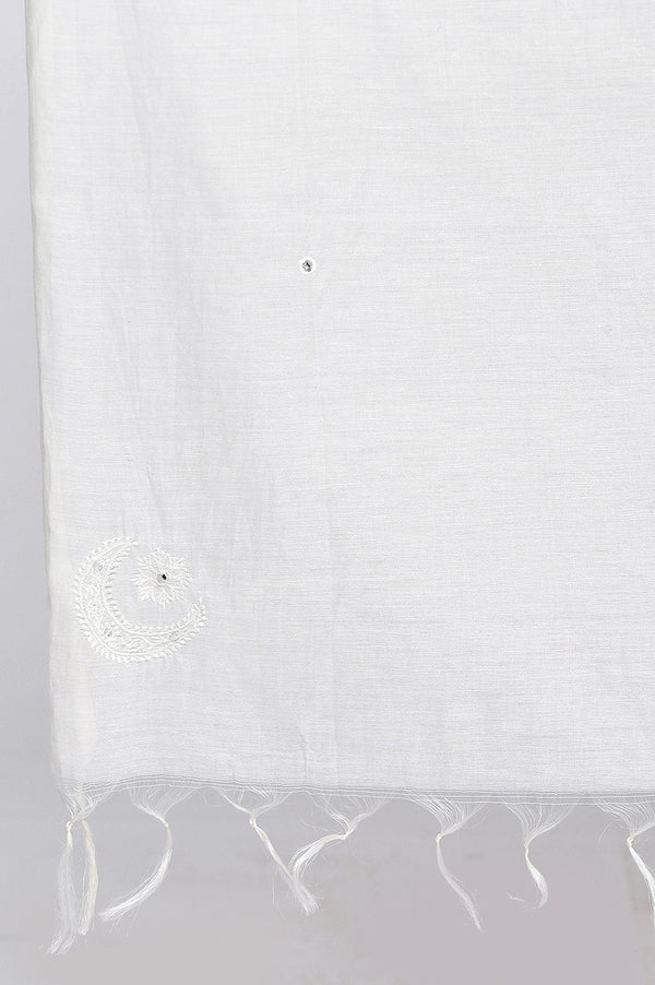 Folksong By W Ecru Solid Cotton Silk Drape